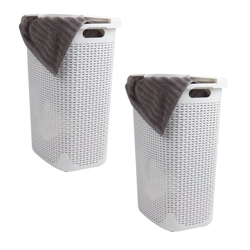 Slim laundry basket with lid - basket,