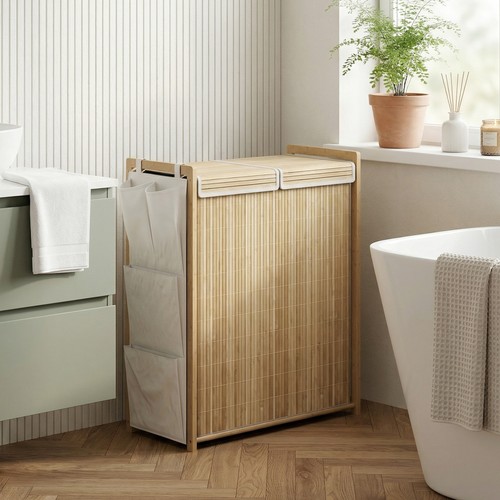 Homcom wäschekorb mit - wäschekorb,