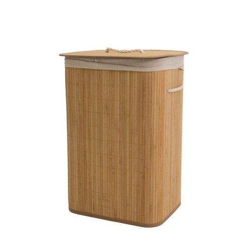 Bamboo laundry basket with lid - laundry,