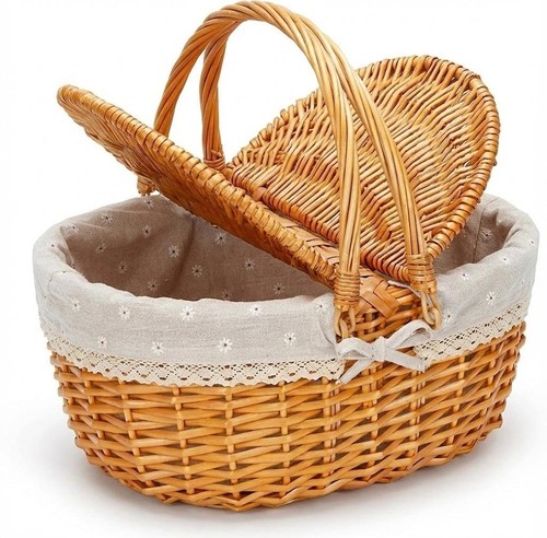 Picnic basket wicker - basket,,