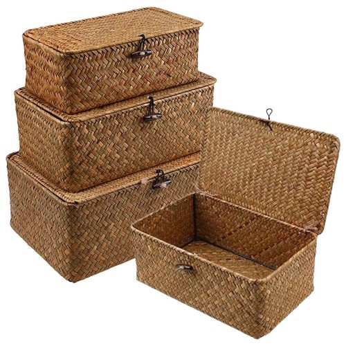 Rattan basket with lid 3 - basket,