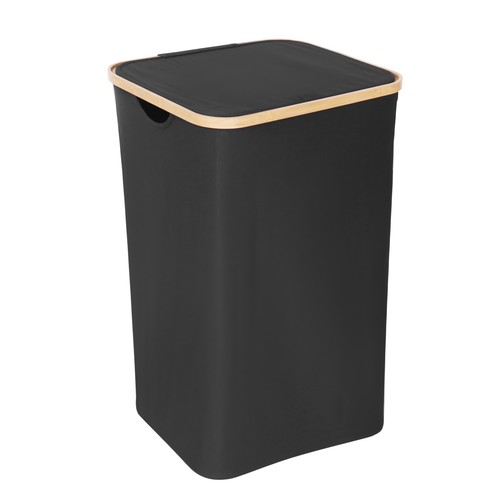 Laundry basket with lid black - basket,
