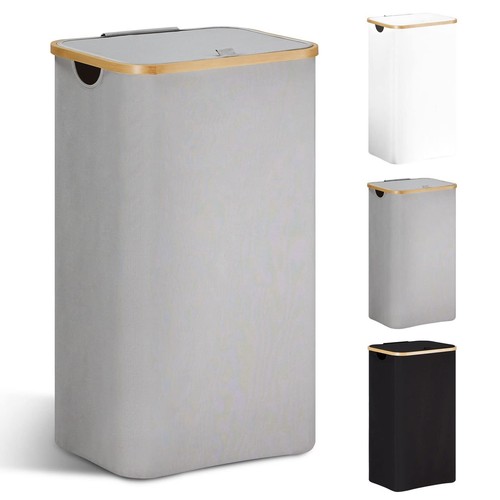 Laundry basket with - basket, lid
