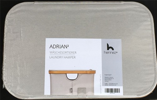 Hennez laundry basket with lid - with,