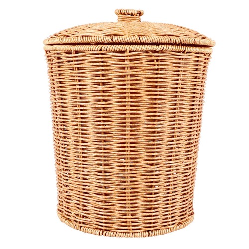 Braided basket rubbish bin - basket,