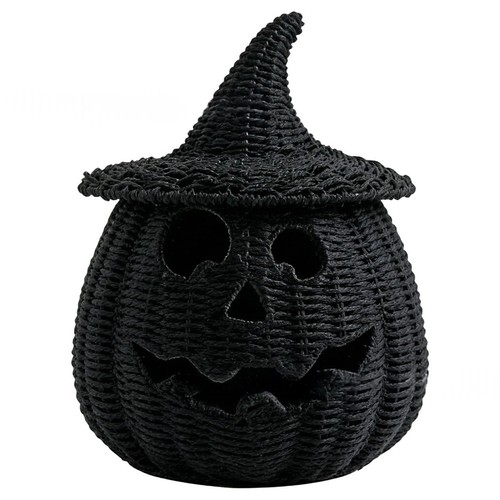 Halloween woven pumpkin with - halloween,
