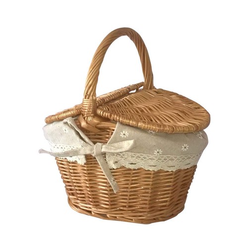 Picnic basket with lid - with, and