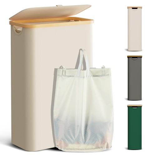 Laundry basket with lid - with,