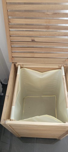 Holz wäschekorb rechteckig - wäschekorb,